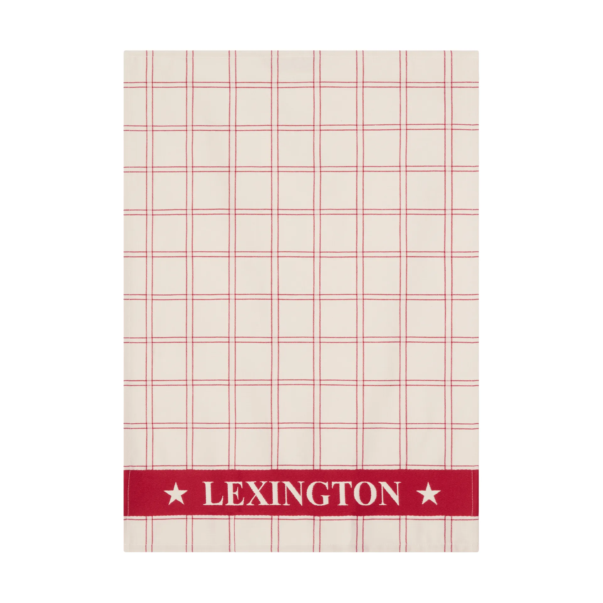 Jacquardgeweven katoenen keukendoek, Red-white, 50x70 cm Lexington