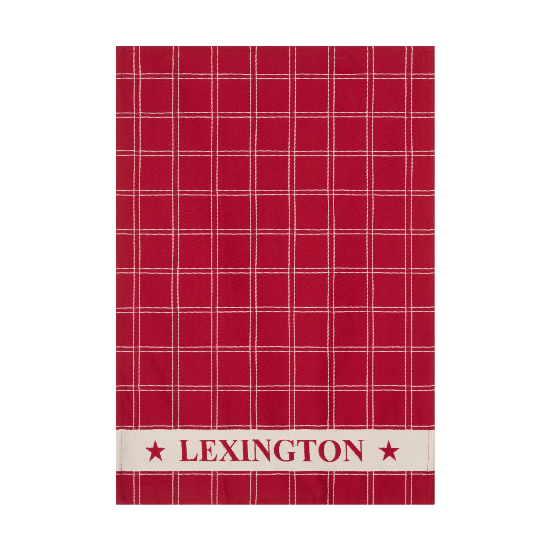Jacquardgeweven katoenen keukendoek, Red-white, 50x70 cm Lexington