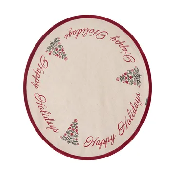 Jute Cotton Christmas Tree kerstboomkleed Ø110 cm - Natural-red - Lexington