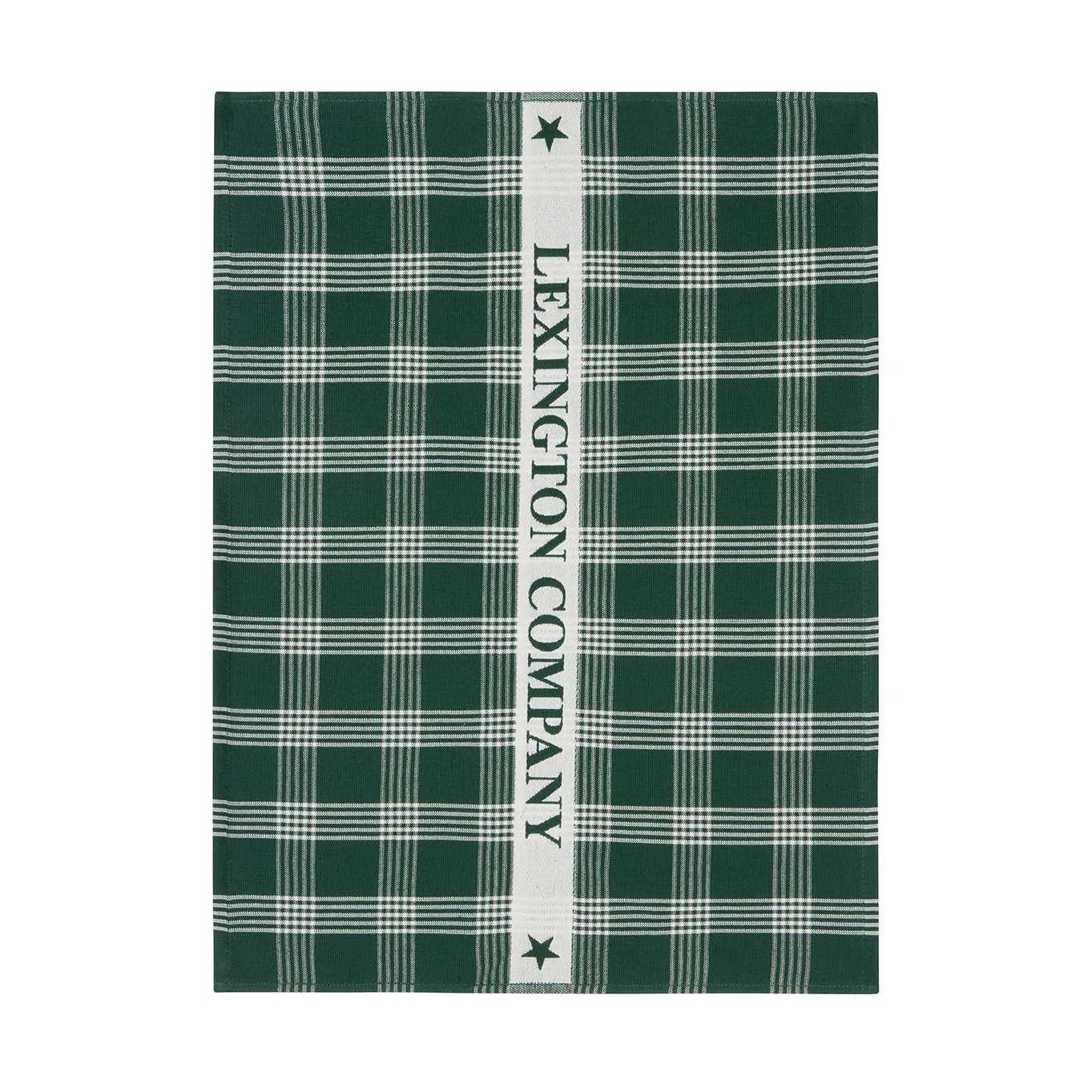 Lexington biologische katoen keukendoek 50x70 cm, Green-white Lexington