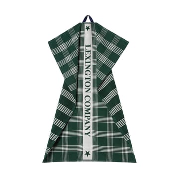 Lexington biologische katoen keukendoek 50x70 cm - Green-white - Lexington