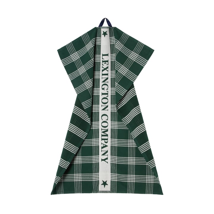 Lexington biologische katoen keukendoek 50x70 cm, Green-white Lexington