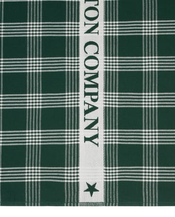 Lexington biologische katoen keukendoek 50x70 cm - Green-white - Lexington