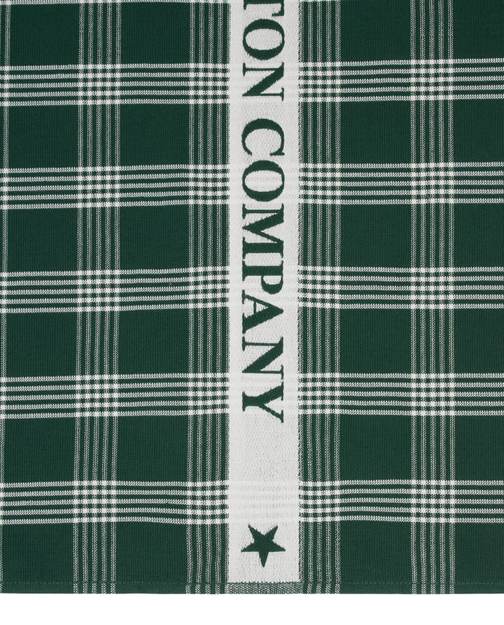 Lexington biologische katoen keukendoek 50x70 cm, Green-white Lexington
