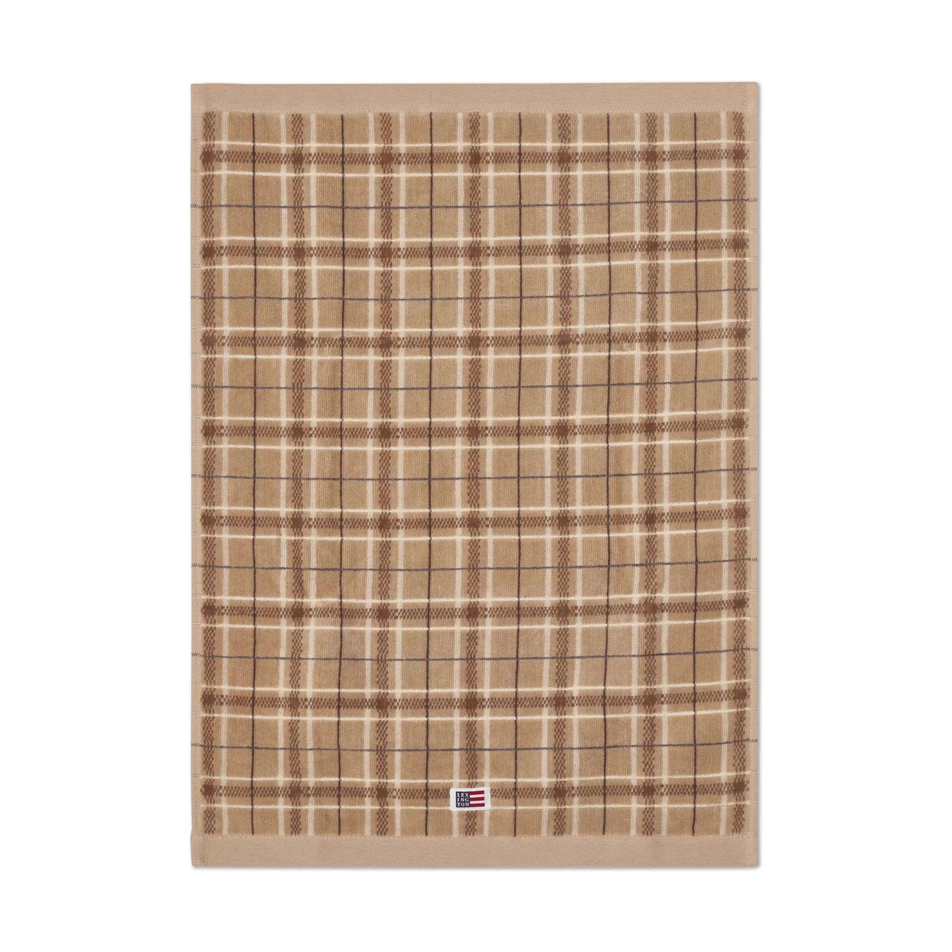 Lexington checked handdoek, set van 2, Beige-gray Lexington