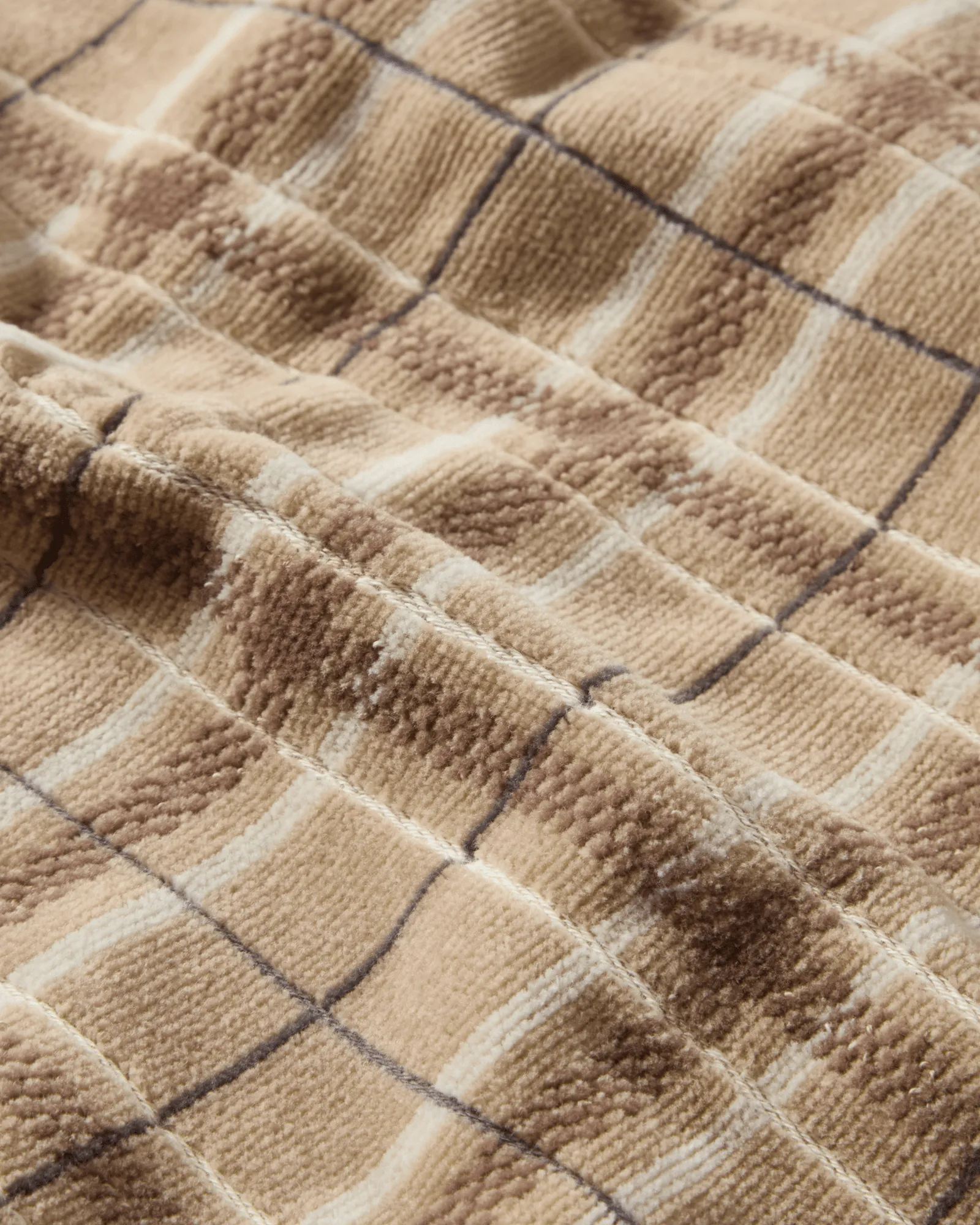 Lexington checked handdoek, set van 2, Beige-gray Lexington
