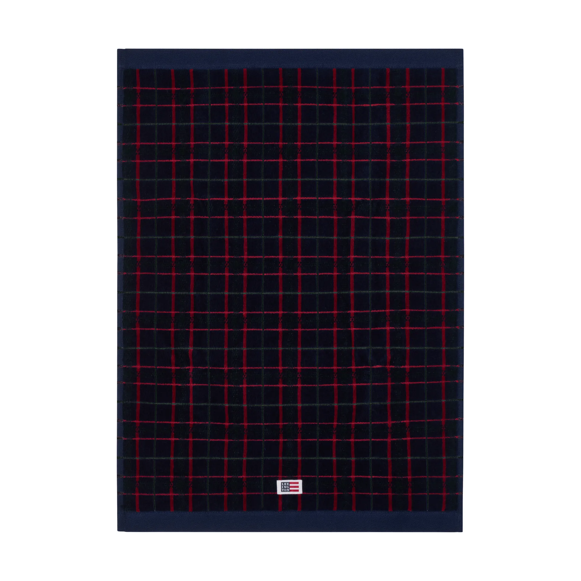 Lexington checked handdoek, set van 2, Navy-green, 50x70 cm Lexington