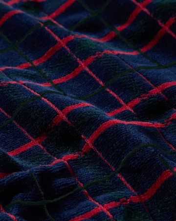 Lexington checked handdoek, set van 2 - Navy-green, 50x70 cm - Lexington