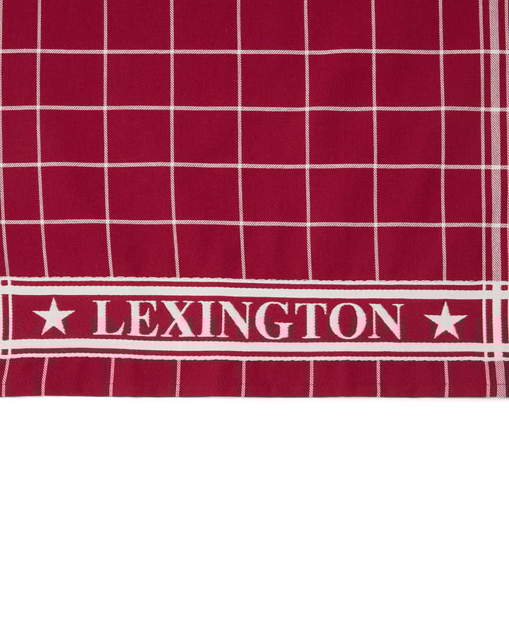 Lexington checked  theedoek 50x70 cm, Rood-wit Lexington