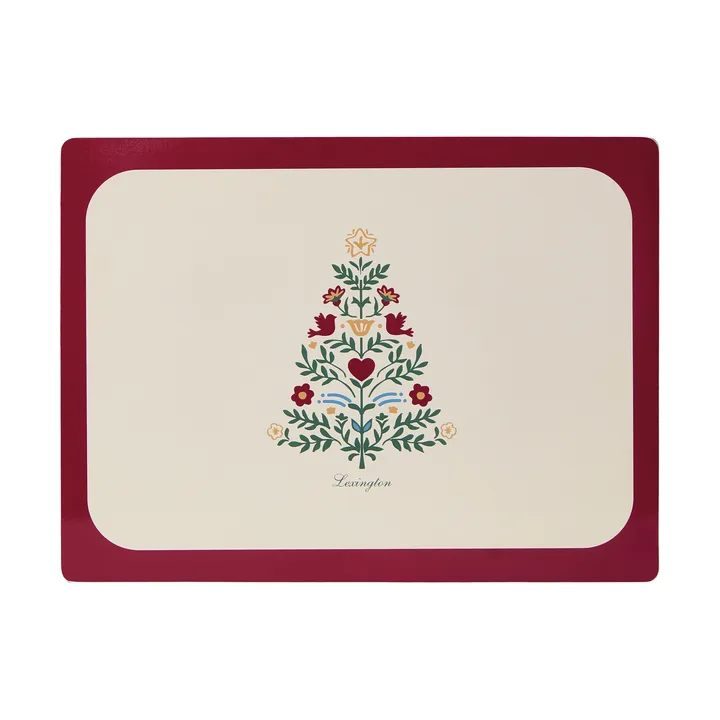 Lexington gelamineerde dubbelzijdige placemat - Red-light beige, 30x40 cm, 2-pack - Lexington