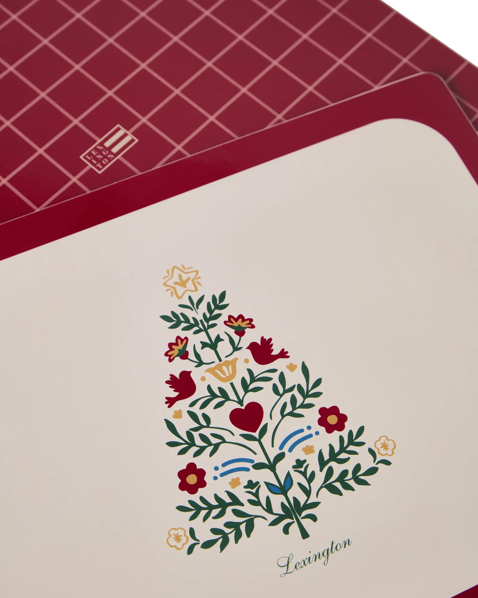 Lexington gelamineerde dubbelzijdige placemat, Red-light beige, 30x40 cm, 2-pack Lexington