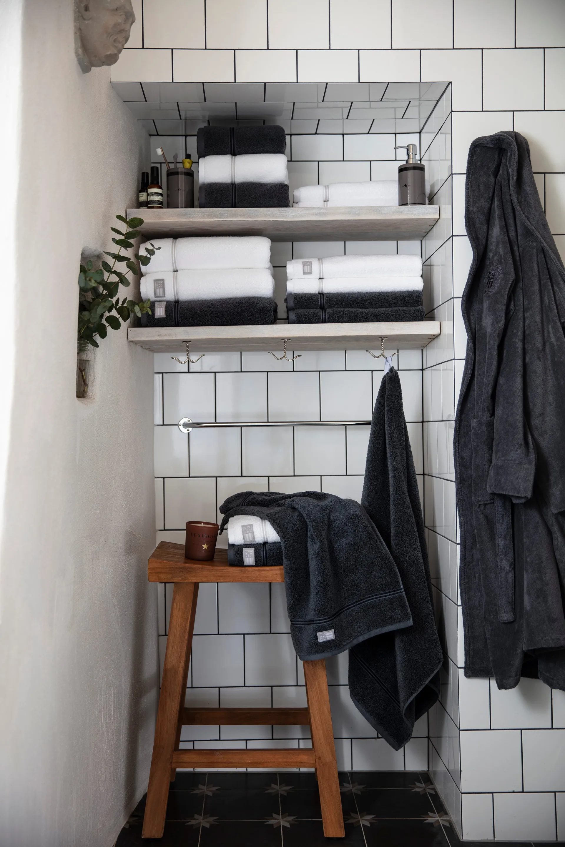 Lexington Hotelhanddoek 70x130 cm, Wit-beige Lexington