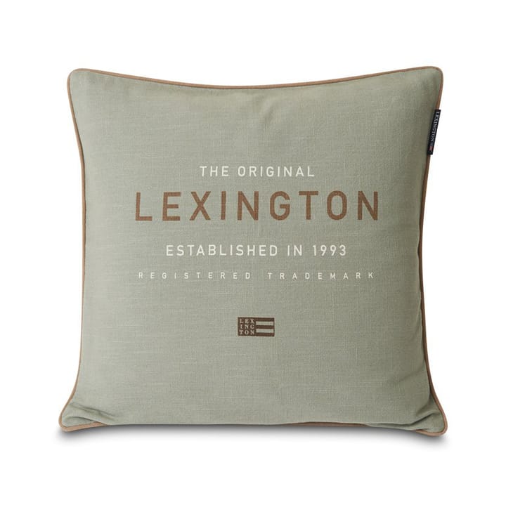 Lexington Logo kussenhoes 50x50 cm - Sage green - Lexington