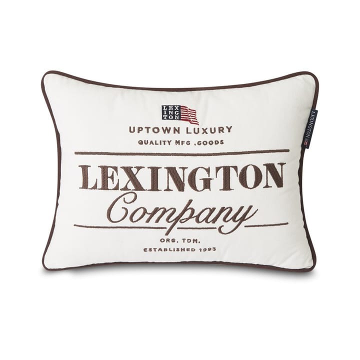 Lexington Logo Twill kussenhoes 30x40 cm - Wit - Lexington