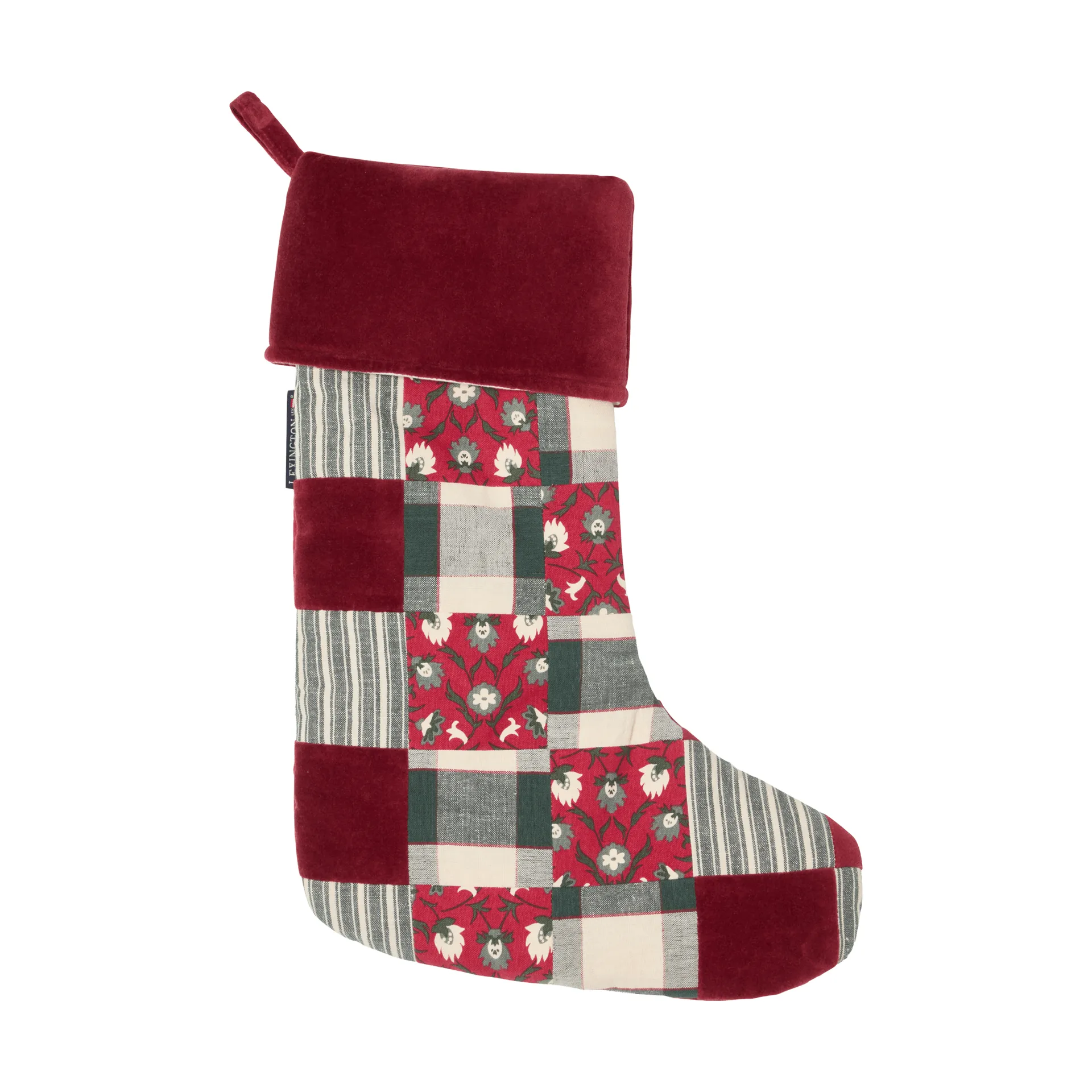 Lexington patchwork kerstkous, Red-multi, 45 cm Lexington
