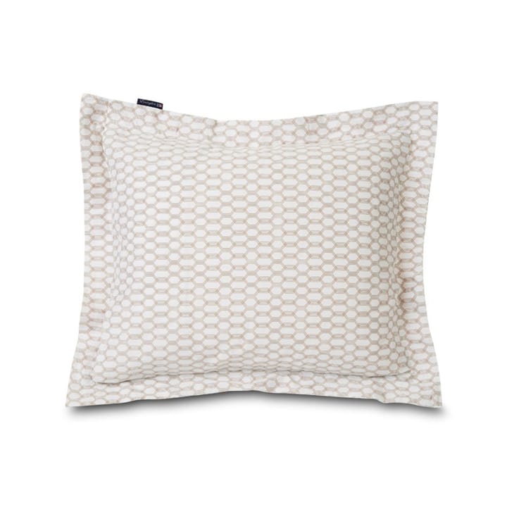 Lexington Printed kussensloop 50x60 cm, White-dark beige Lexington