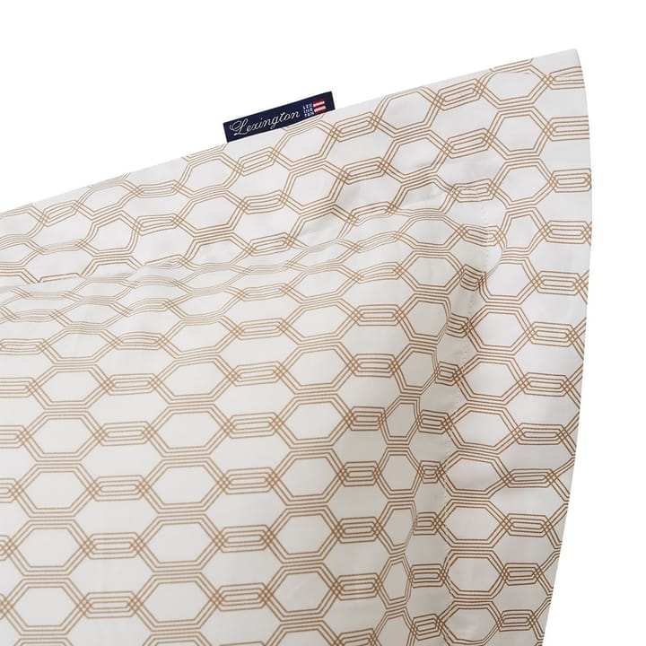 Lexington Printed kussensloop 50x60 cm, White-dark beige Lexington