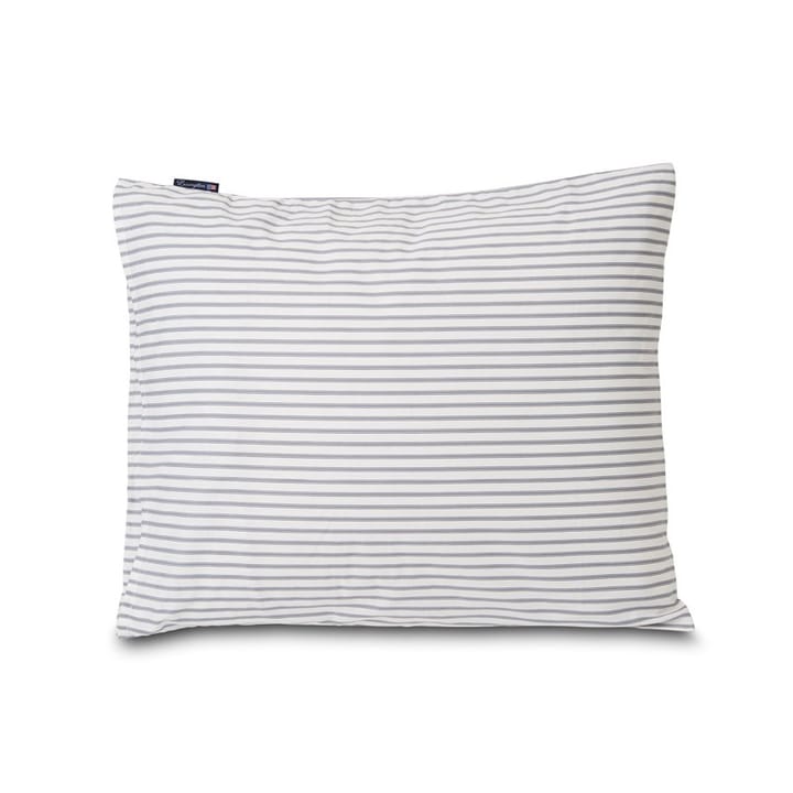 Lexington Striped kussensloop tencel 50x60 cm - White-steel blue - Lexington