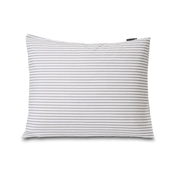 Lexington Striped kussensloop tencel 50x60 cm - White-steel blue - Lexington