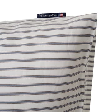 Lexington Striped kussensloop tencel 50x60 cm - White-steel blue - Lexington