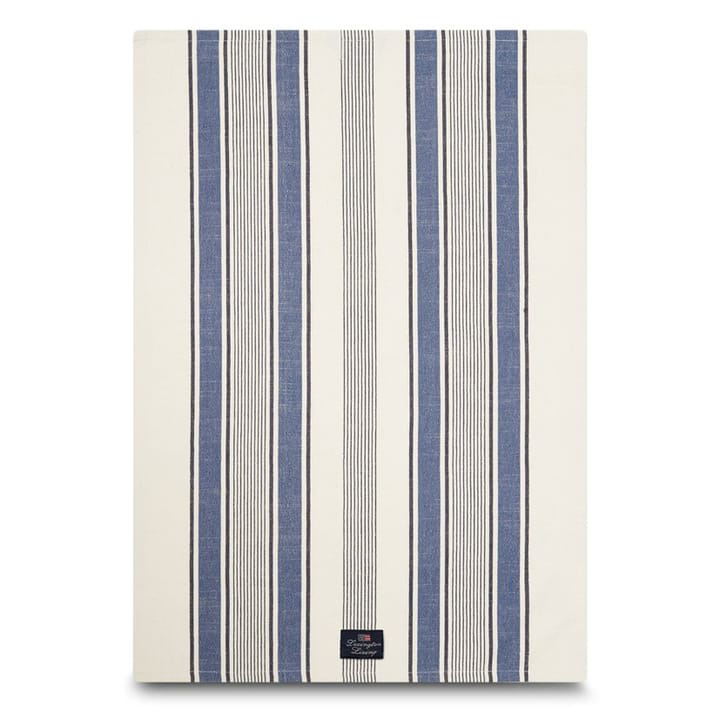 Lexington Striped Twill keukenhanddoek 50x70 cm - Blauw - Lexington
