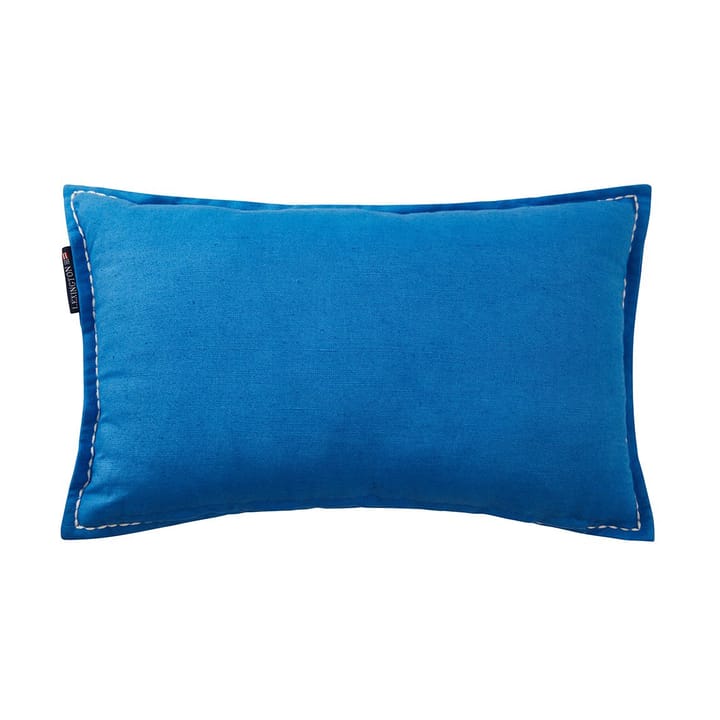 Logo Embroidered Linen/Cotton kussen 30x50 cm, Blue Lexington