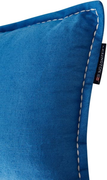 Logo Embroidered Linen/Cotton kussen 30x50 cm - Blue - Lexington