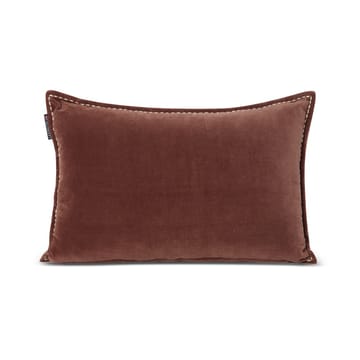 Logo Message Organic Cotton Velvet kussen 40x60 cm - Brown - Lexington