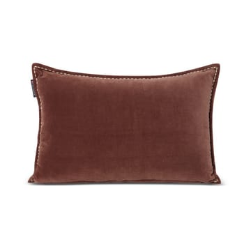 Logo Message Organic Cotton Velvet kussen 40x60 cm - Brown - Lexington