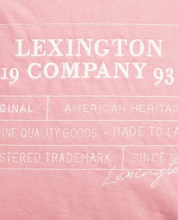 Logo Organic Cotton Canvas kussensloop 50x50 cm - Pink - Lexington
