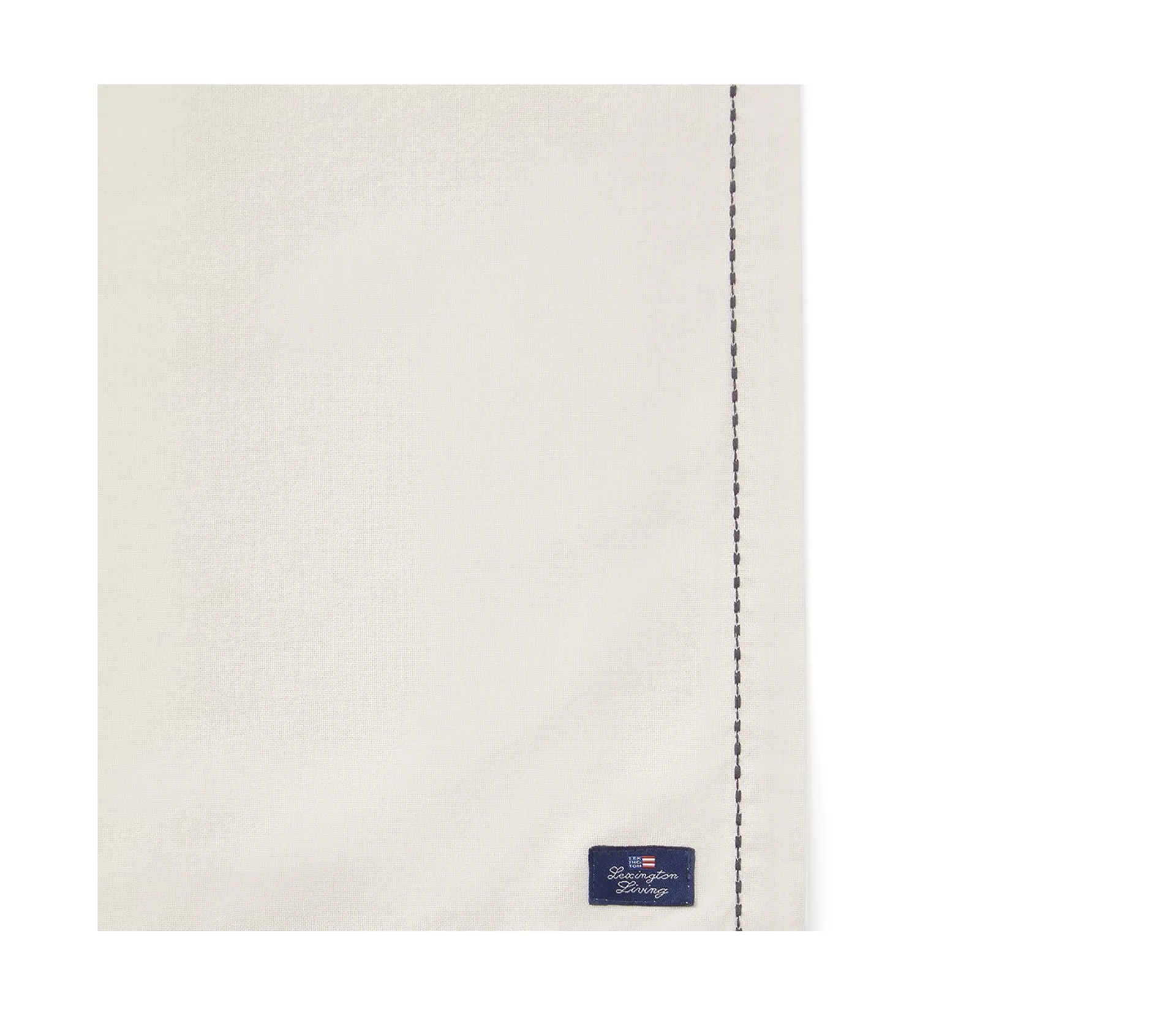 Org Cotton Oxford placemat stitches 40x50 cm, Beige-dark gray Lexington