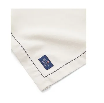 Org Cotton Oxford placemat stitches 40x50 cm - Beige-dark gray - Lexington