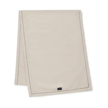 Organic Cotton Oxford tafelloper 50x250 cm stitches 50x250 cm - Beige - Lexington