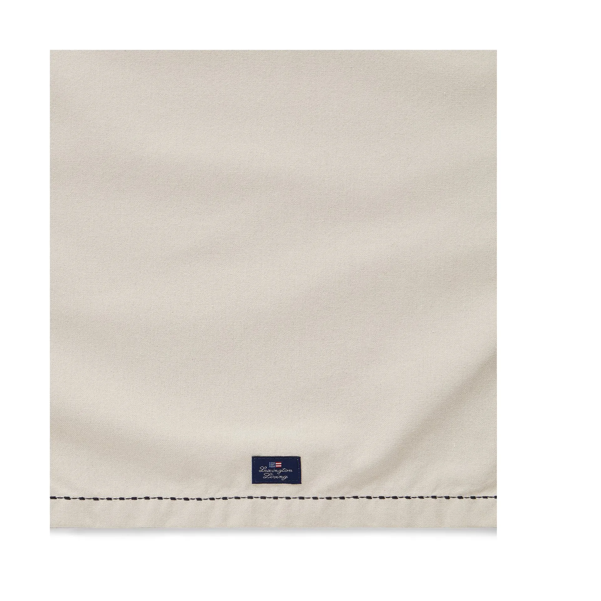 Organic Cotton Oxford tafelloper 50x250 cm stitches 50x250 cm, Beige Lexington