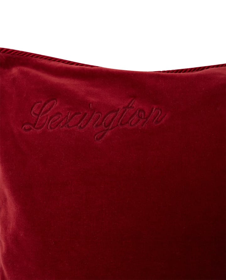 Organic Cotton Velvet kussenhoes 50x50 cm, Red Lexington