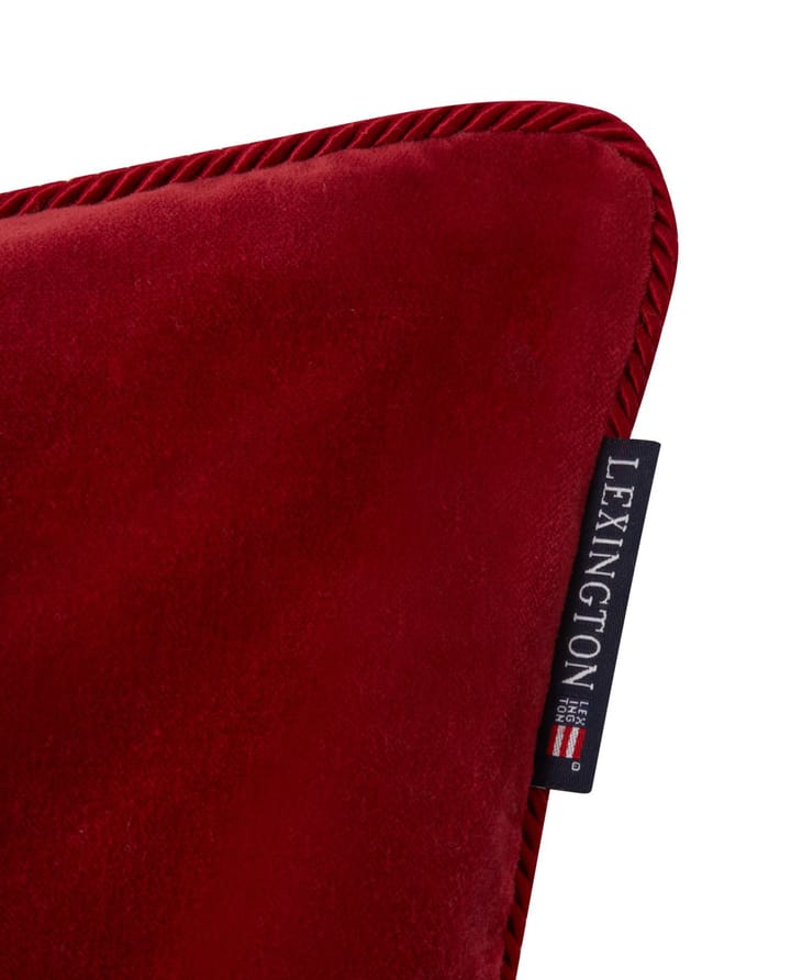 Organic Cotton Velvet kussenhoes 50x50 cm, Red Lexington