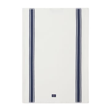 Organic Cotton Waffle Kitchen Towel 50x70 cm - Wit-donkerblauw - Lexington
