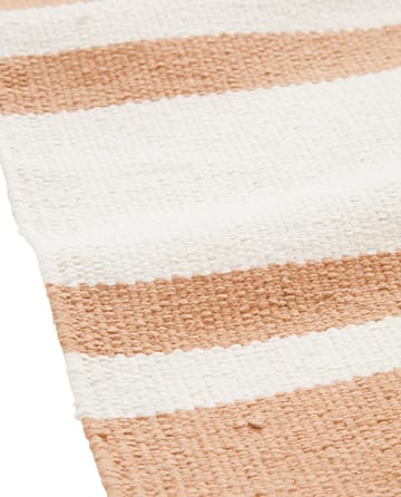 Organic Striped Cotton loopmat 70x130 cm - Beige-white - Lexington