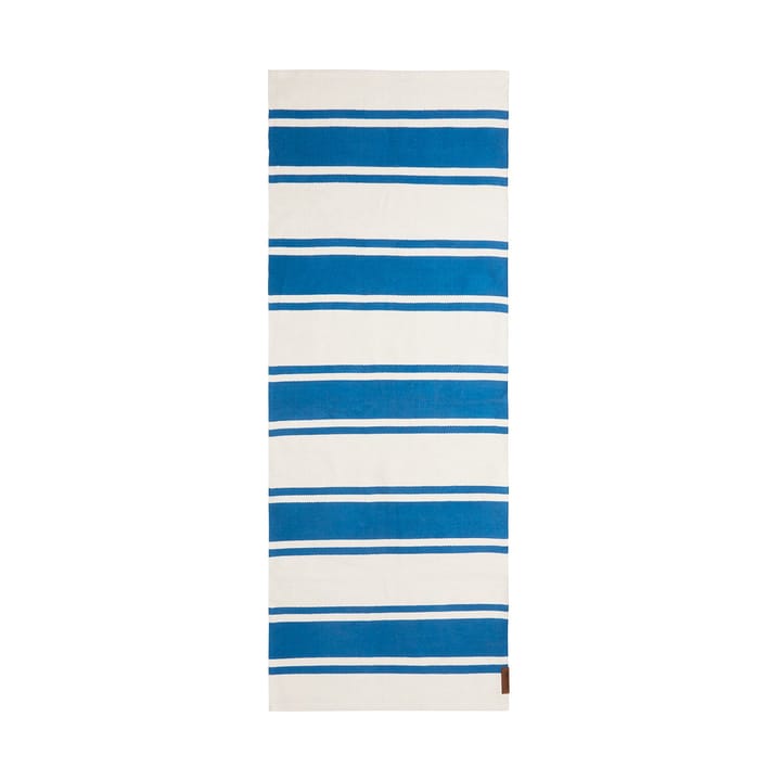 Organic Striped Cotton loopmat 70x130 cm - Blue-white - Lexington