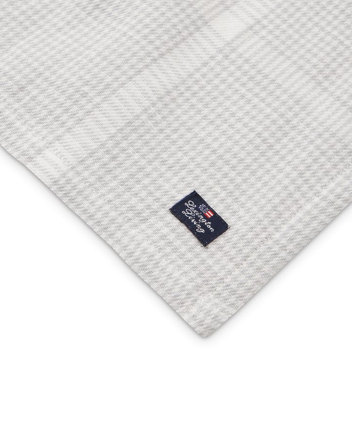 Pepita Check Cotton Linen stoffen servet 50x50 cm, White-light gray Lexington