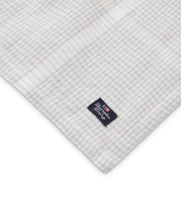 Pepita Check Cotton Linen stoffen servet 50x50 cm - White-light gray - Lexington