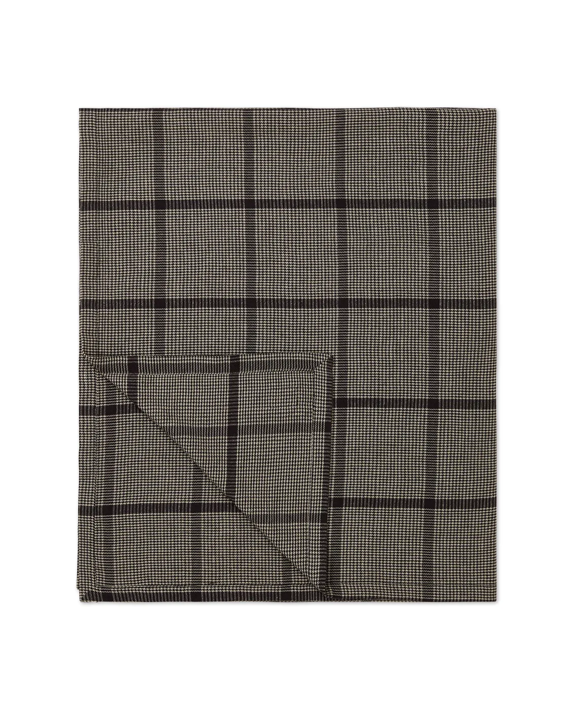 Pepita Check Cotton Linen tafelkleed 150x250 cm, Dark gray-beige Lexington