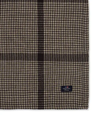 Pepita Check Cotton Linen tafelkleed 150x250 cm - Dark gray-beige - Lexington