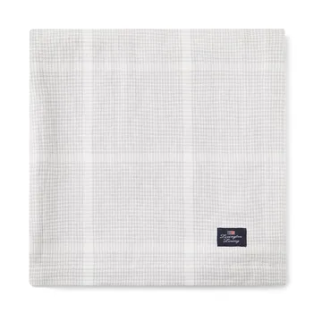 Pepita Check Cotton Linen tafelkleed 150x250 cm - White-light gray - Lexington