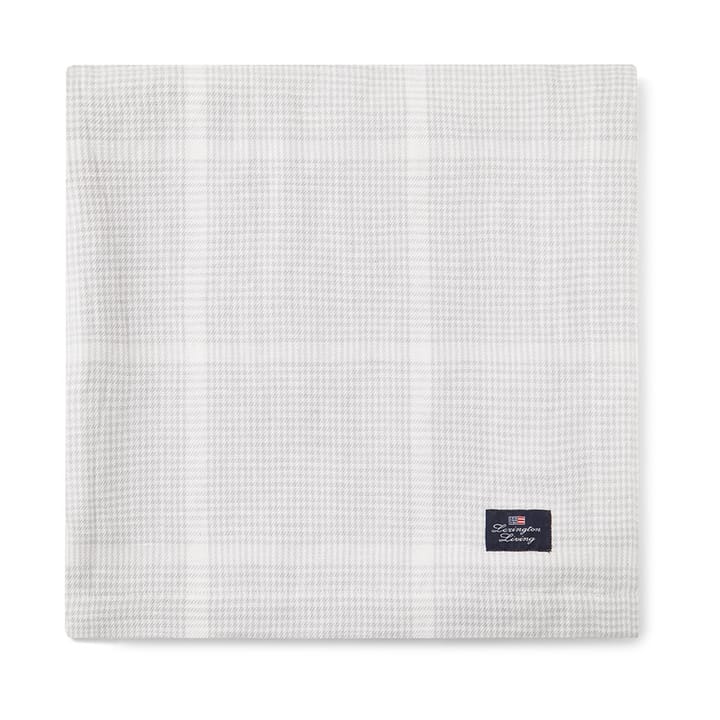 Pepita Check Cotton Linen tafelkleed 150x350 cm - White-light gray - Lexington