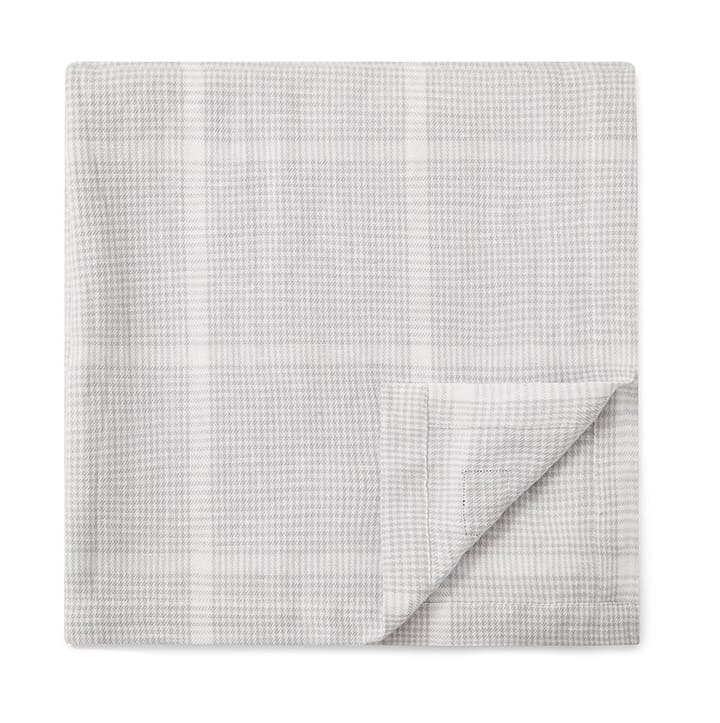 Pepita Check Cotton Linen tafelkleed 150x350 cm, White-light gray Lexington