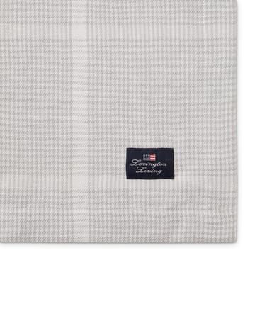 Pepita Check Cotton Linen tafelkleed 150x350 cm - White-light gray - Lexington