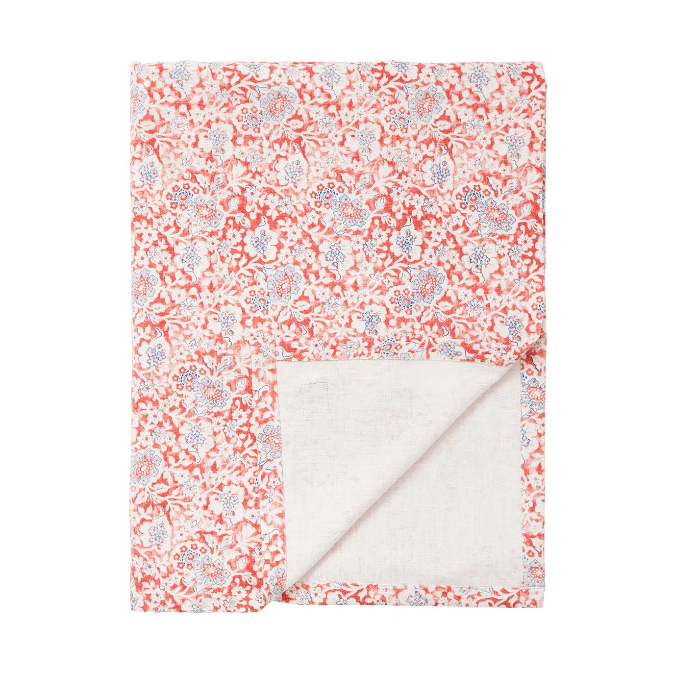 Printed Flowers Recycled Cotton tafelkleed 150x350 cm, Coral Lexington