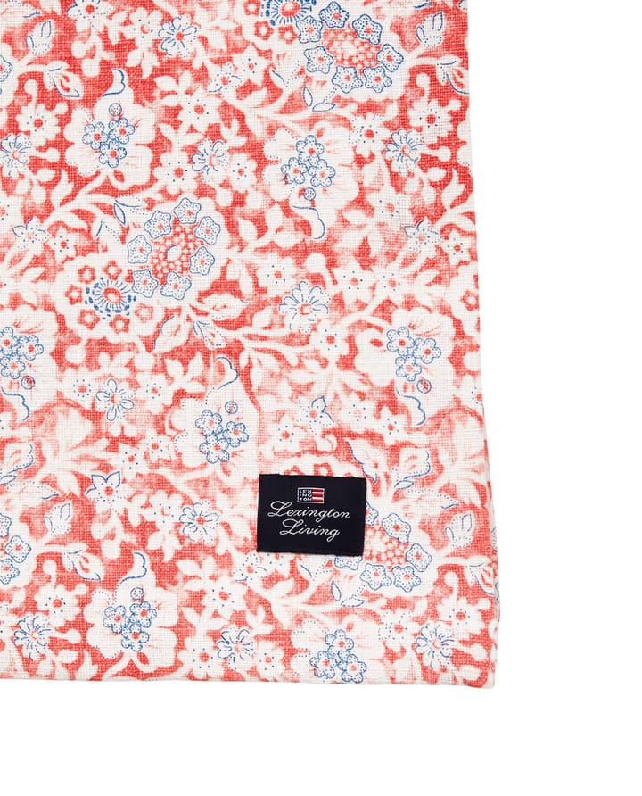 Printed Flowers Recycled Cotton tafelkleed 150x350 cm - Coral - Lexington