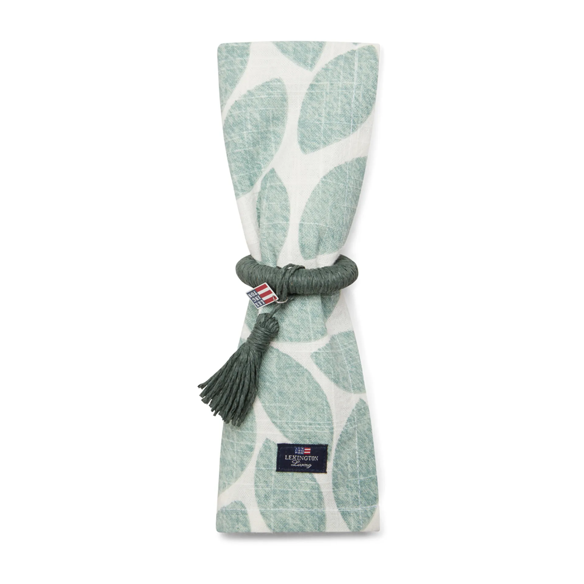 Printed Leaves stoffen servet 50x50 cm, Groen Lexington